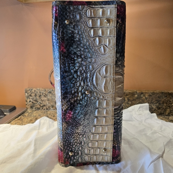 Brahmin Tia Komodo Ombre Melbourne Leather Tote, EUC - Picture 3 of 9